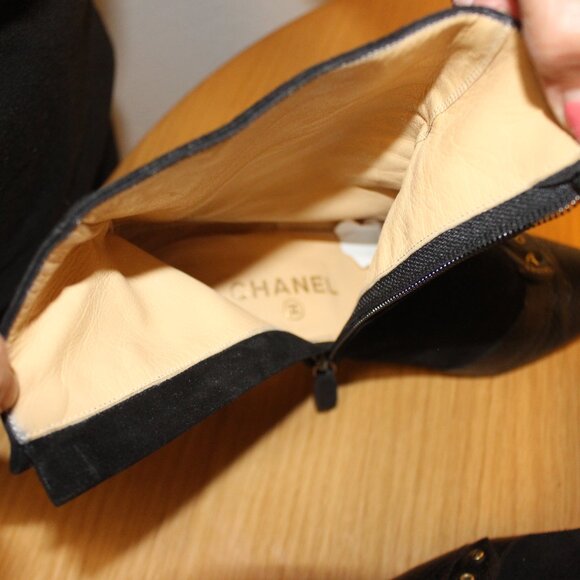 Black Chanel Size 38 Ankle Boots - Picture 9 of 10